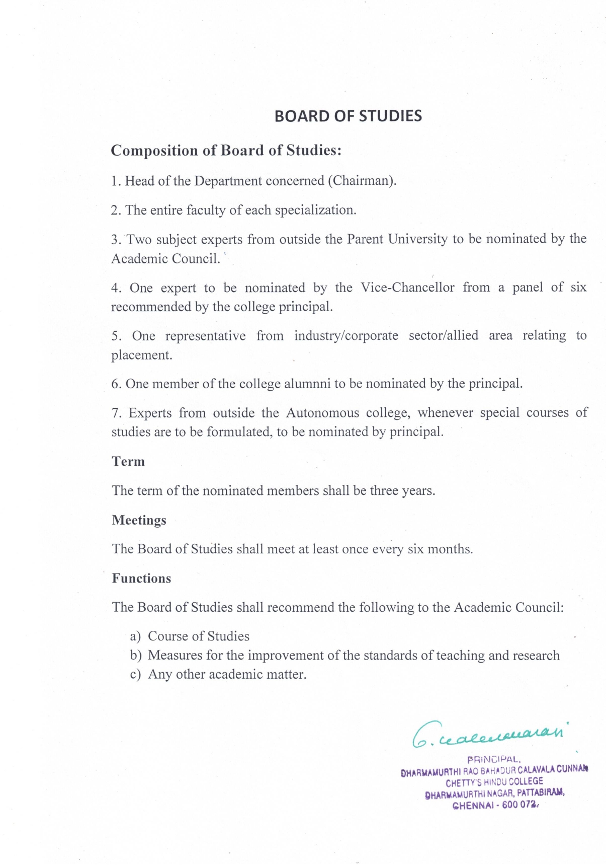 Board of Studies
